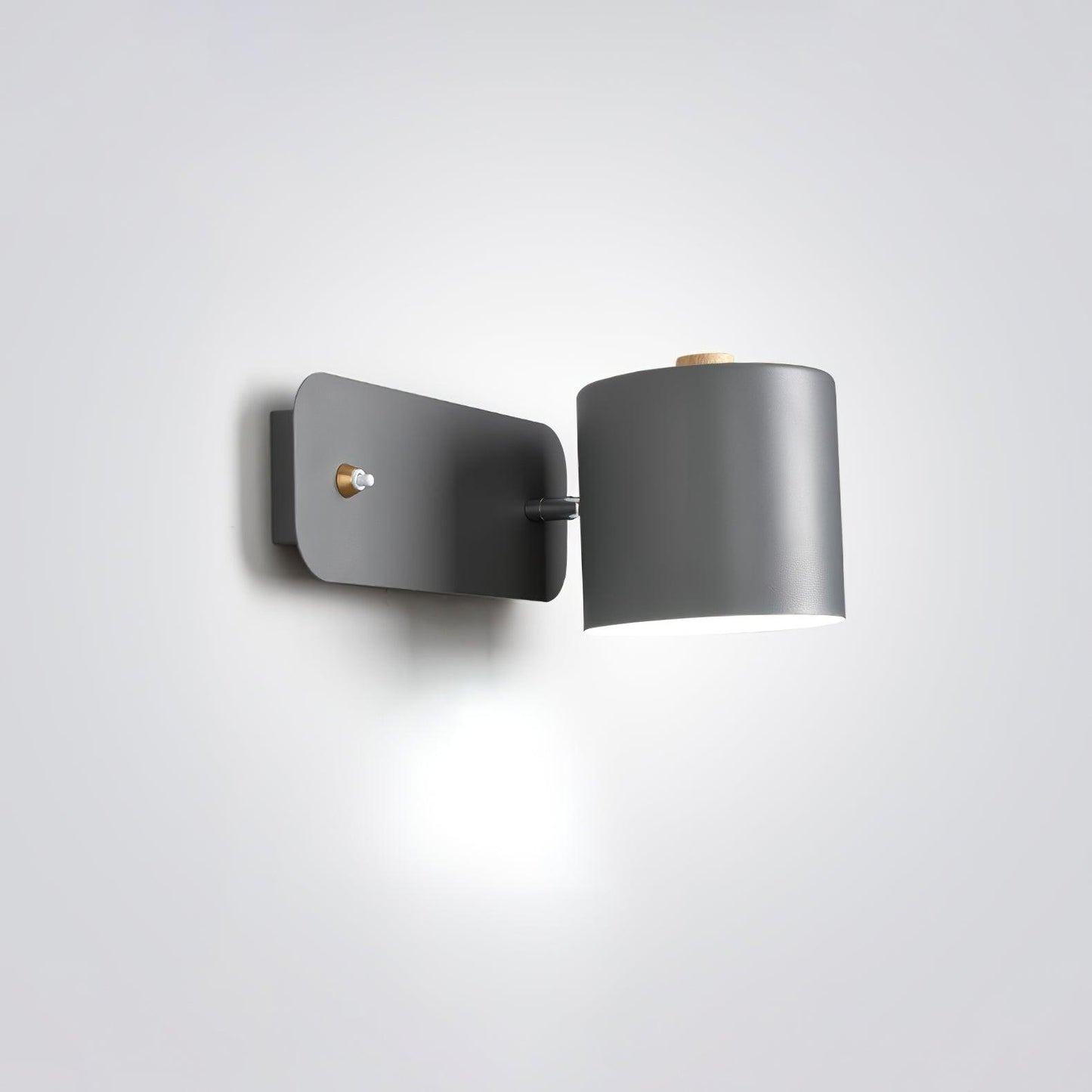 Rotatable Cylinder Wall Lamp with Adjustable Brightness and Modern Des