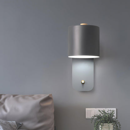 Rotatable Cylinder Wall Lamp with Adjustable Brightness and Modern Des