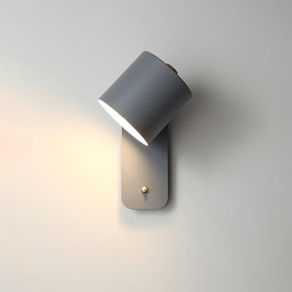 Rotatable Cylinder Wall Lamp with Adjustable Brightness and Modern Des