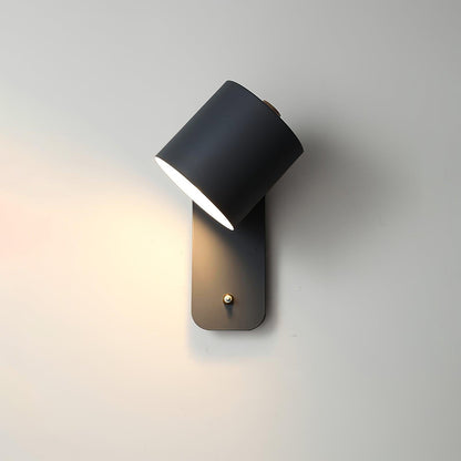 Rotatable Cylinder Wall Lamp with Adjustable Brightness and Modern Des