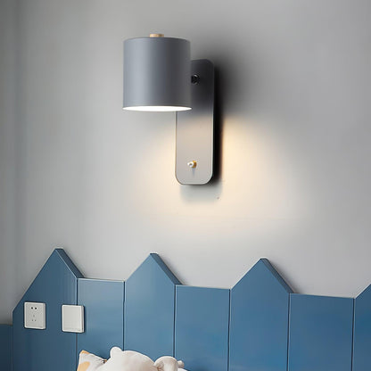 Rotatable Cylinder Wall Lamp with Adjustable Brightness and Modern Des