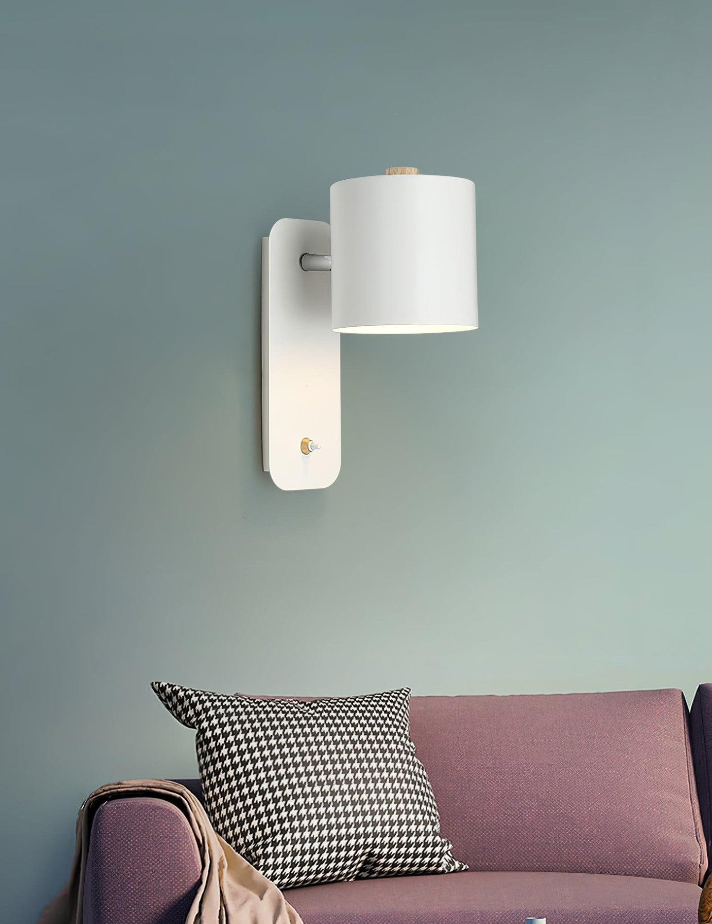 Rotatable Cylinder Wall Lamp with Adjustable Brightness and Modern Des