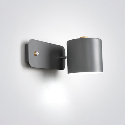 Rotatable Cylinder Wall Lamp with Adjustable Brightness and Modern Des