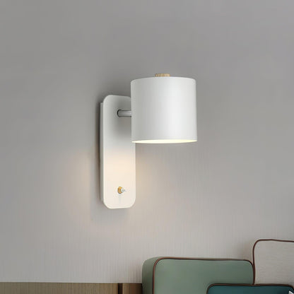 Rotatable Cylinder Wall Lamp with Adjustable Brightness and Modern Des
