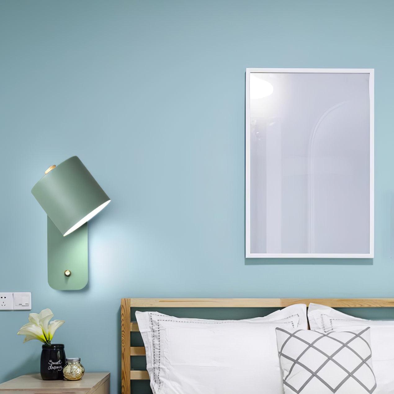 Rotatable Cylinder Wall Lamp with Adjustable Brightness and Modern Des
