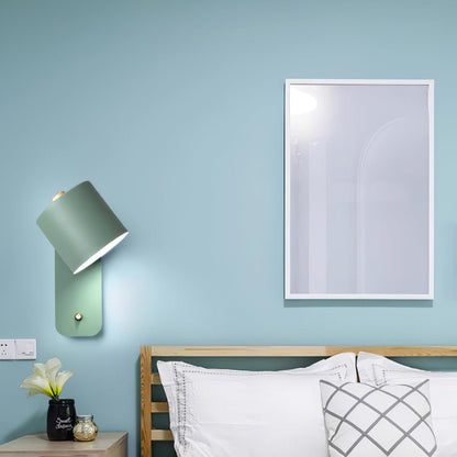 Rotatable Cylinder Wall Lamp with Adjustable Brightness and Modern Des