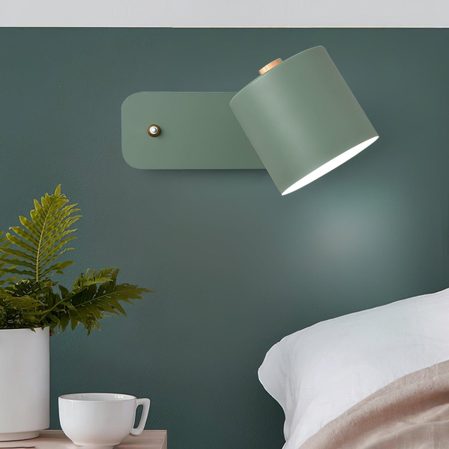 Rotatable Cylinder Wall Lamp with Adjustable Brightness and Modern Des