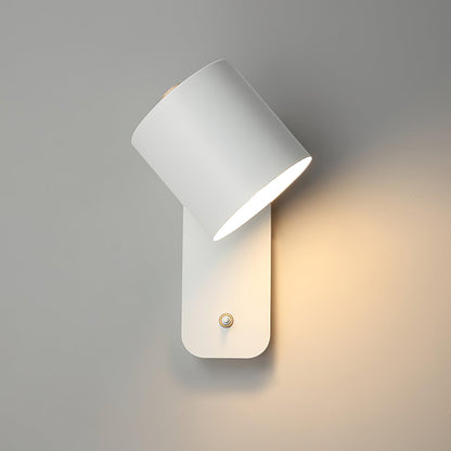 Rotatable Cylinder Wall Lamp with Adjustable Brightness and Modern Des