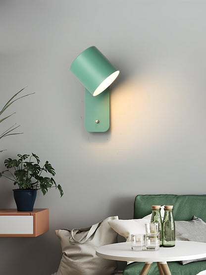 Rotatable Cylinder Wall Lamp with Adjustable Brightness and Modern Des