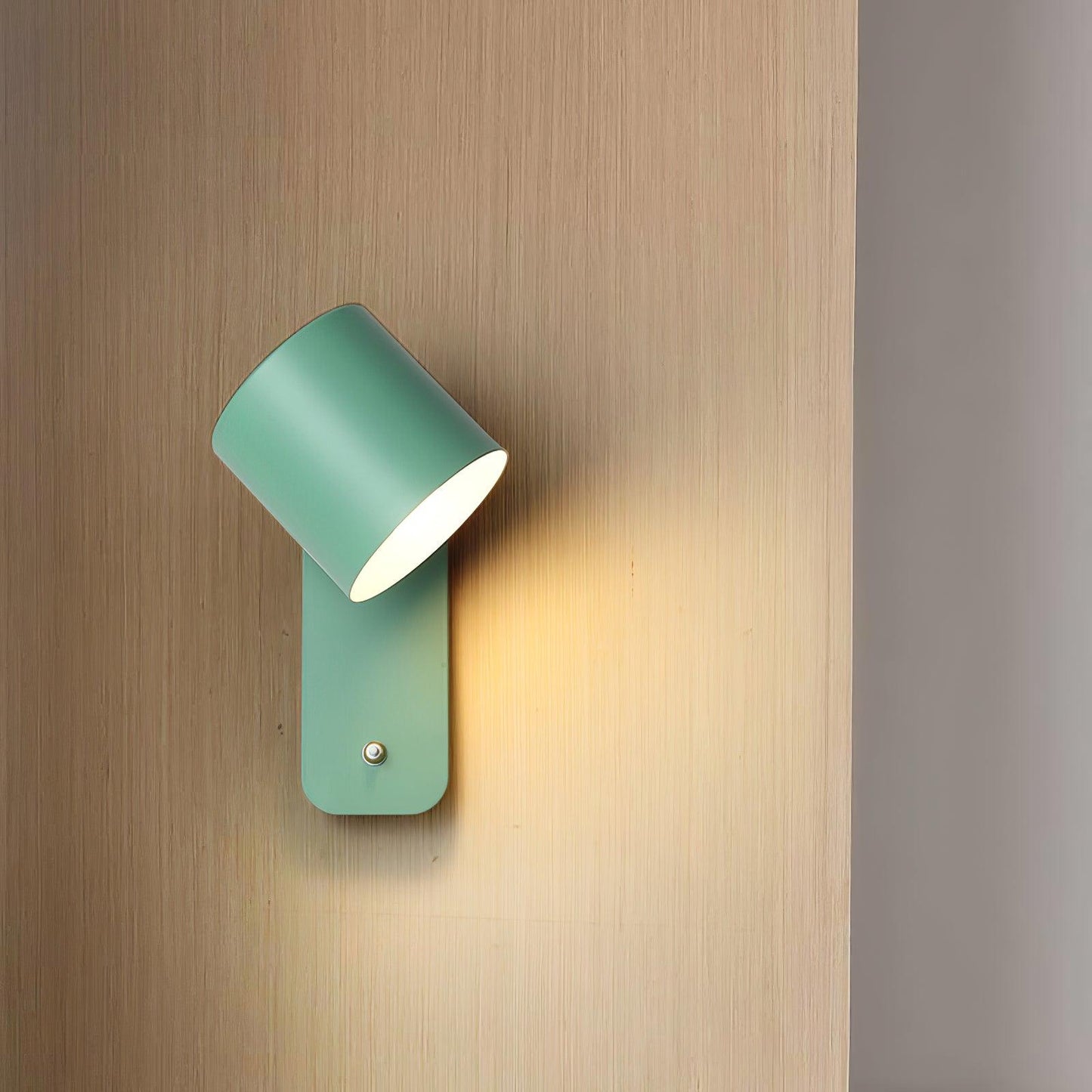 Rotatable Cylinder Wall Lamp with Adjustable Brightness and Modern Des