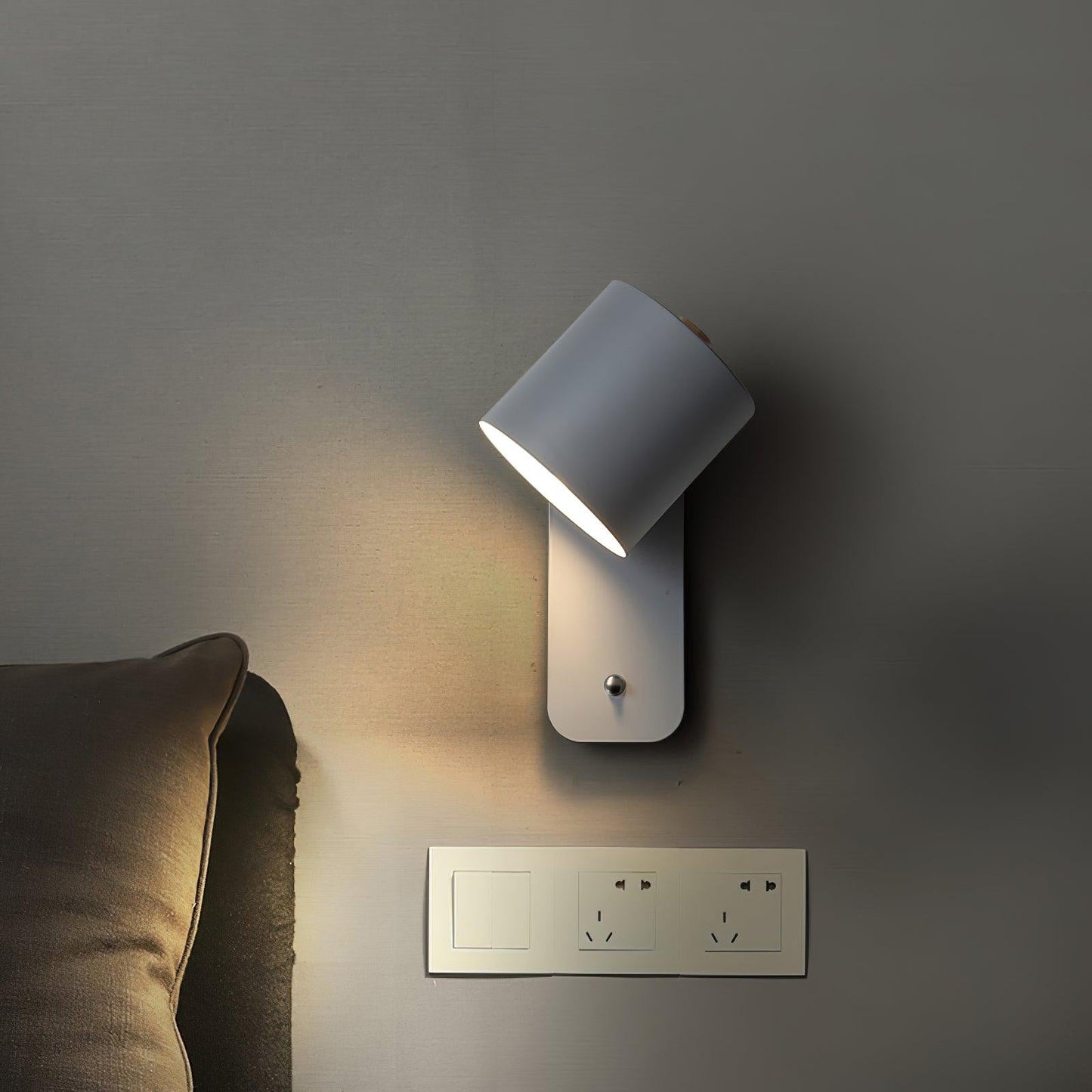 Rotatable Rechargeable Wall Lamp with Adjustable Brightness and USB Ch