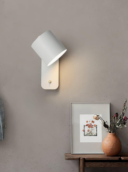 Rotatable Cylinder Wall Lamp with Adjustable Brightness and Modern Des