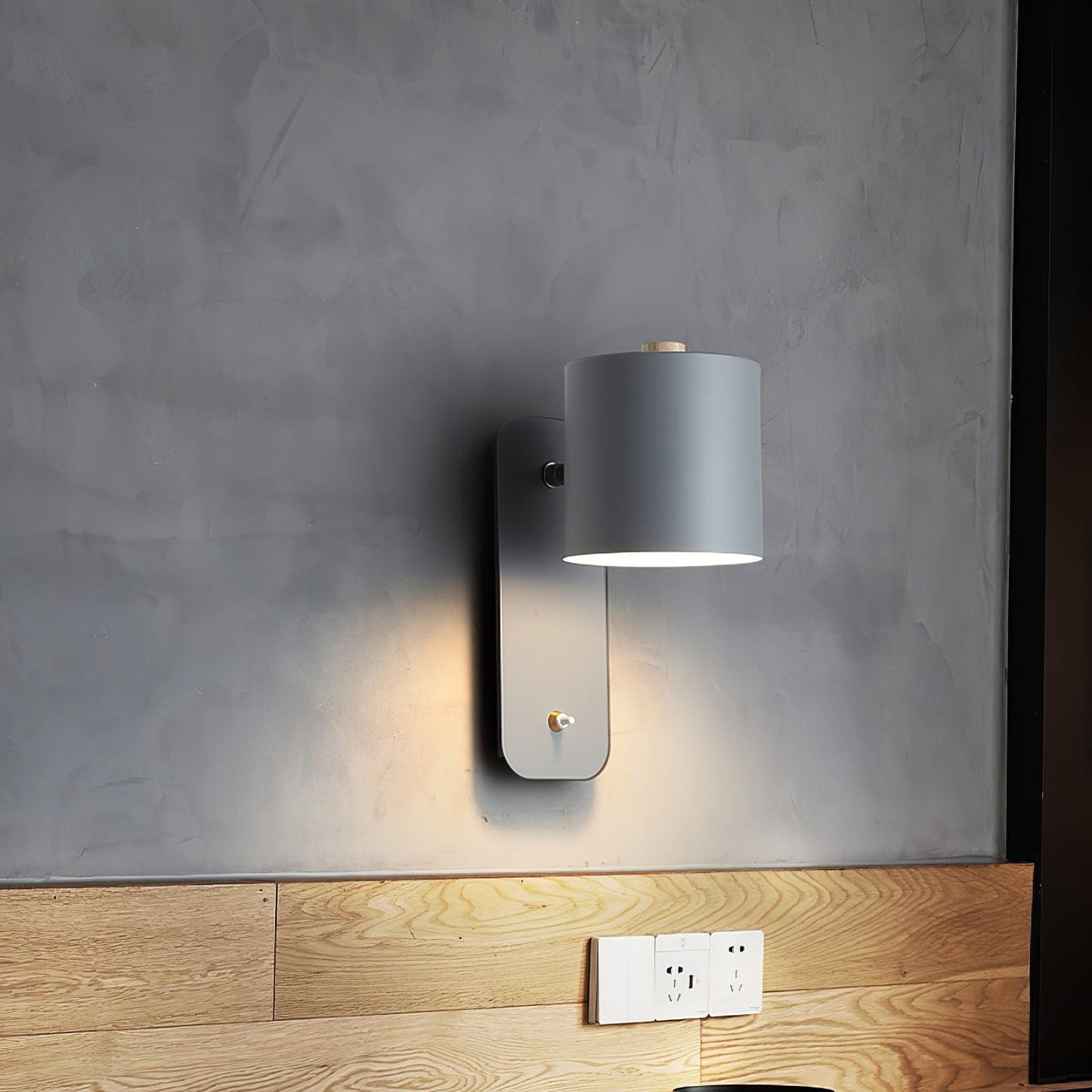 Rotatable Cylinder Wall Lamp with Adjustable Brightness and Modern Des