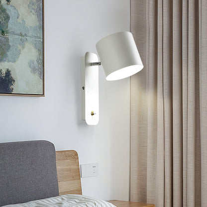Rotatable Cylinder Wall Lamp with Adjustable Brightness and Modern Des