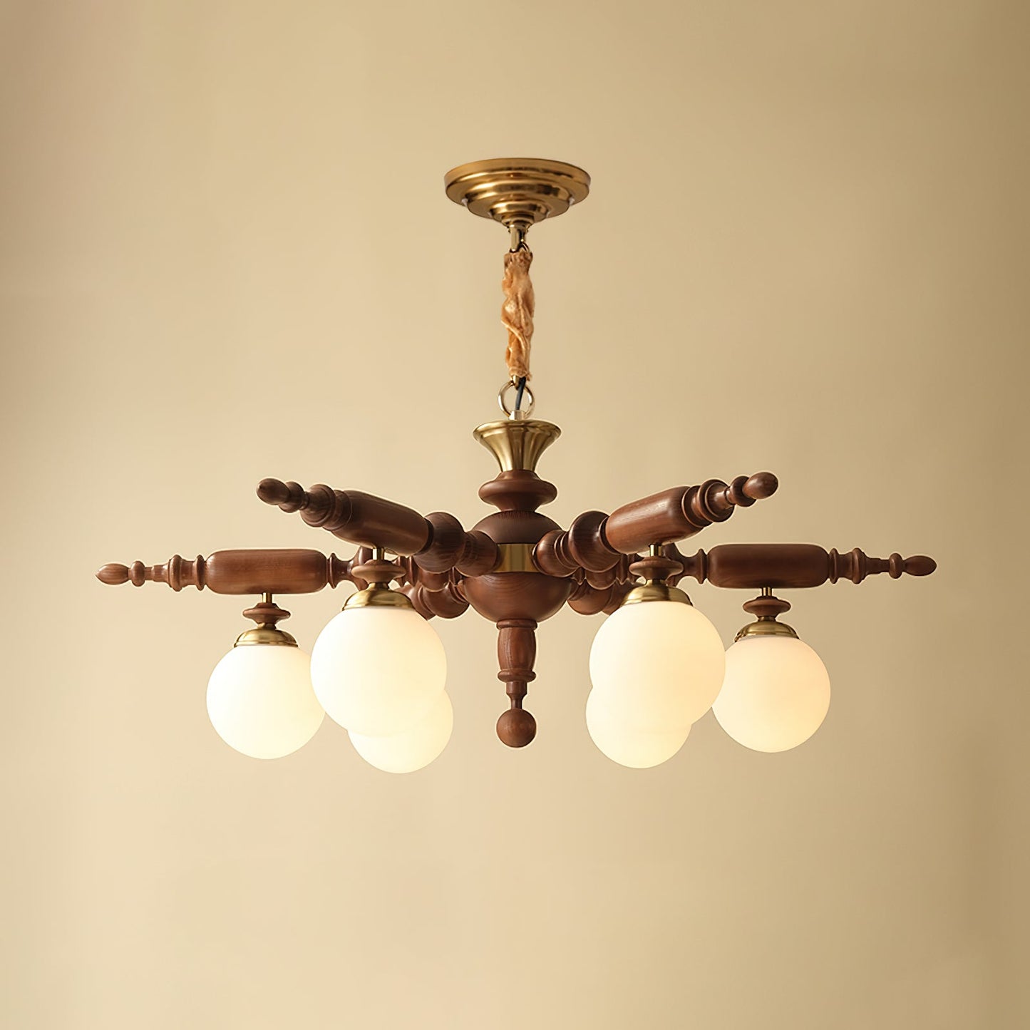 Elegant Rotating Stick Chandelier - Adjustable Height, Energy Efficien