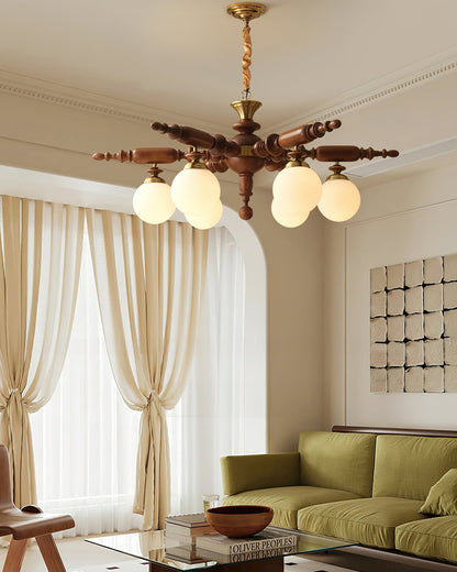 Elegant Rotating Stick Chandelier - Adjustable Height, Energy Efficien