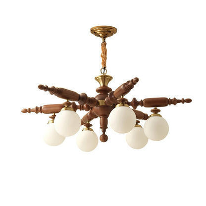 Elegant Rotating Stick Chandelier - Adjustable Height, Energy Efficien