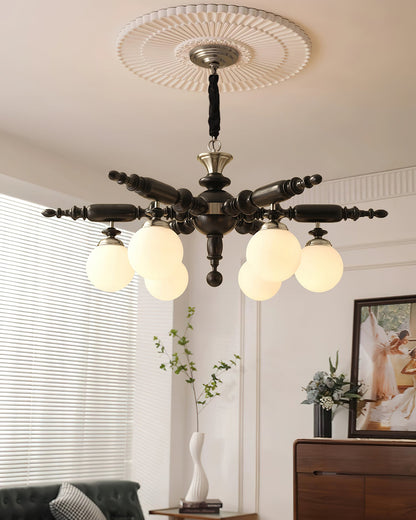 Elegant Rotating Stick Chandelier - Adjustable Height, Energy Efficien