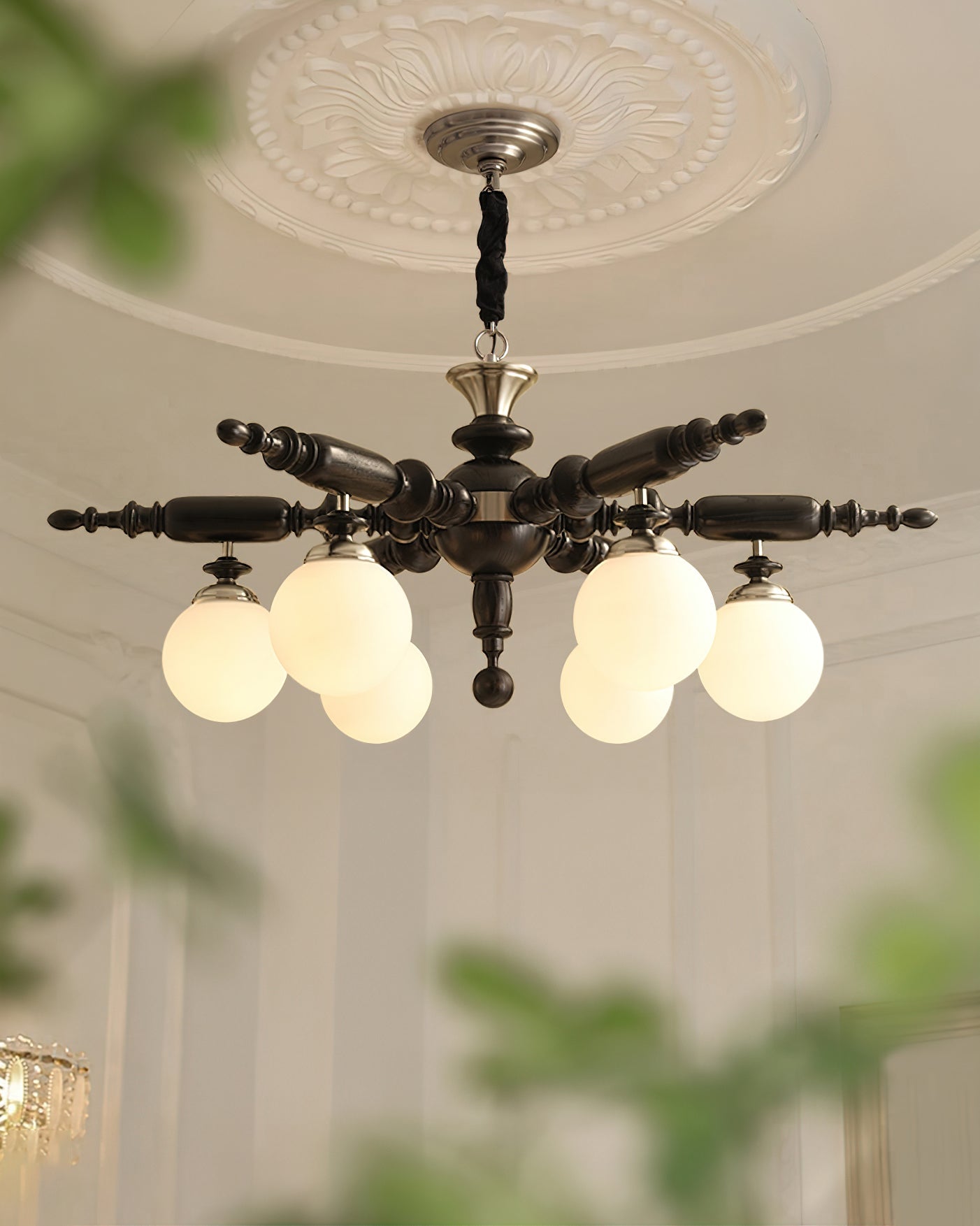 Elegant Rotating Stick Chandelier - Adjustable Height, Energy Efficien