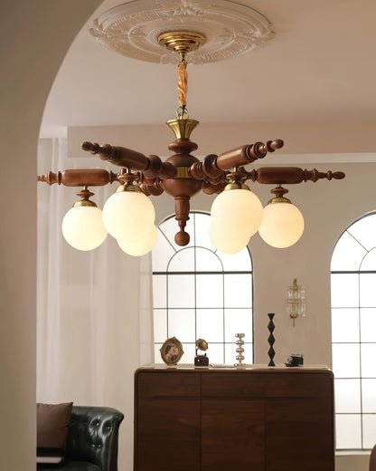 Elegant Rotating Stick Chandelier - Adjustable Height, Energy Efficien