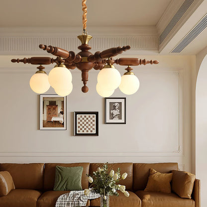Elegant Rotating Stick Chandelier - Adjustable Height, Energy Efficien