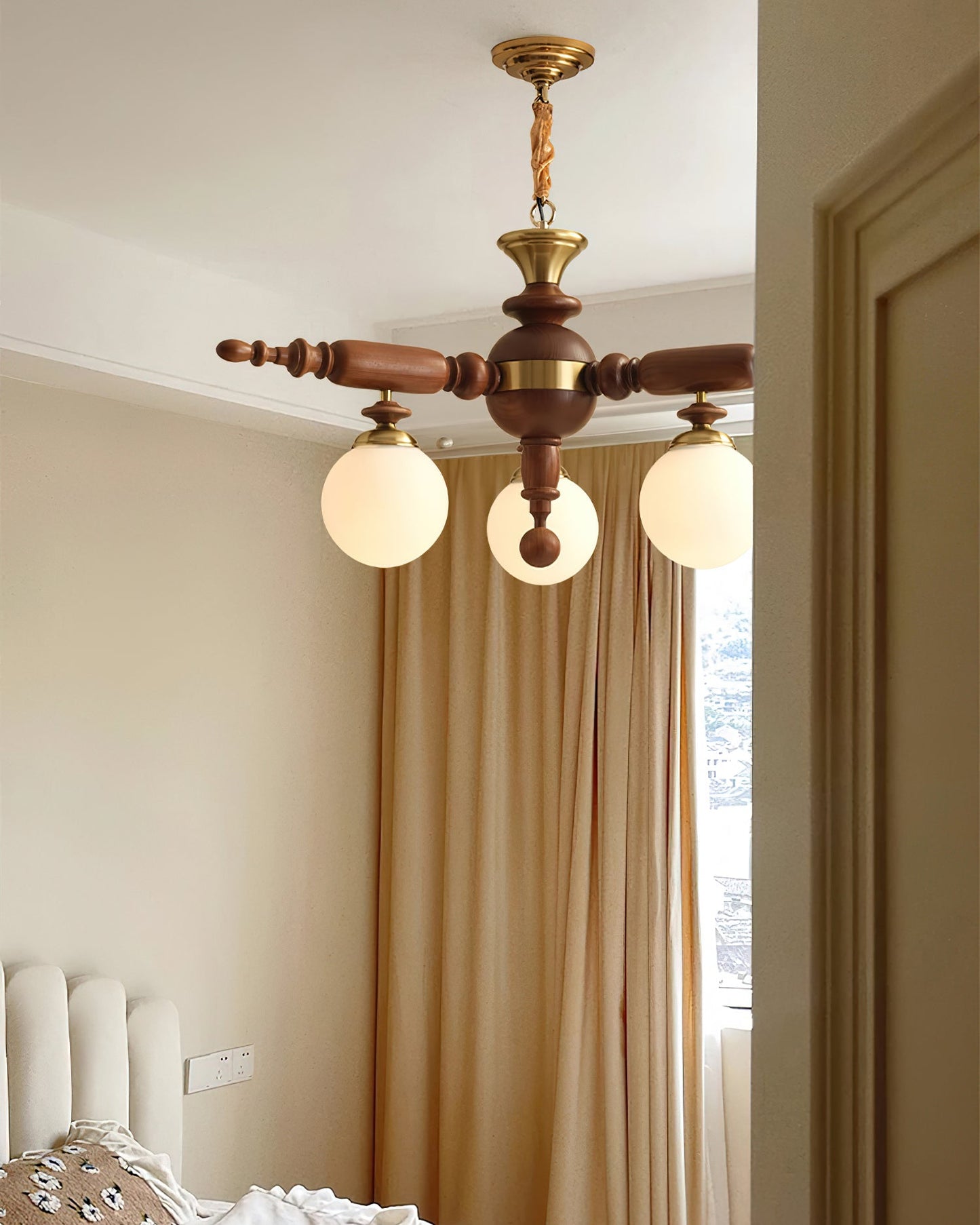 Elegant Rotating Stick Chandelier - Adjustable Height, Energy Efficien