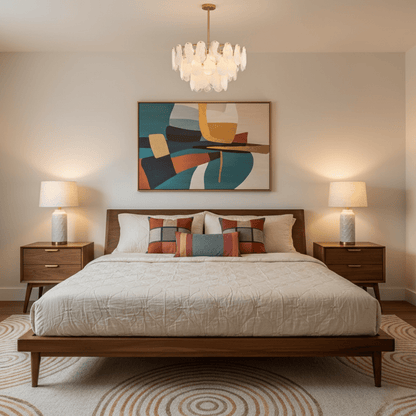 Modern Round Cloud Glass Chandelier with Adjustable Height & Soft Illu