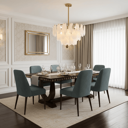 Modern Round Cloud Glass Chandelier with Adjustable Height & Soft Illu