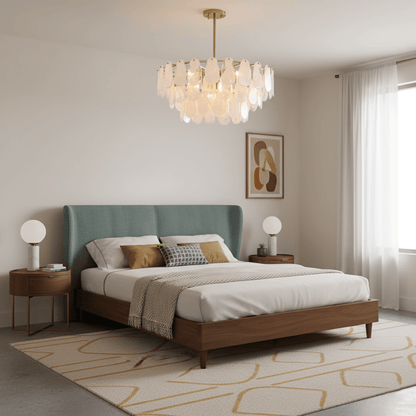 Modern Round Cloud Glass Chandelier with Adjustable Height & Soft Illu