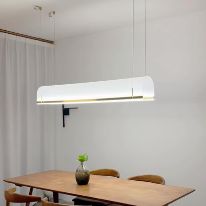 Elegant Round Arched Chandelier with Adjustable Brightness & Metal Fra