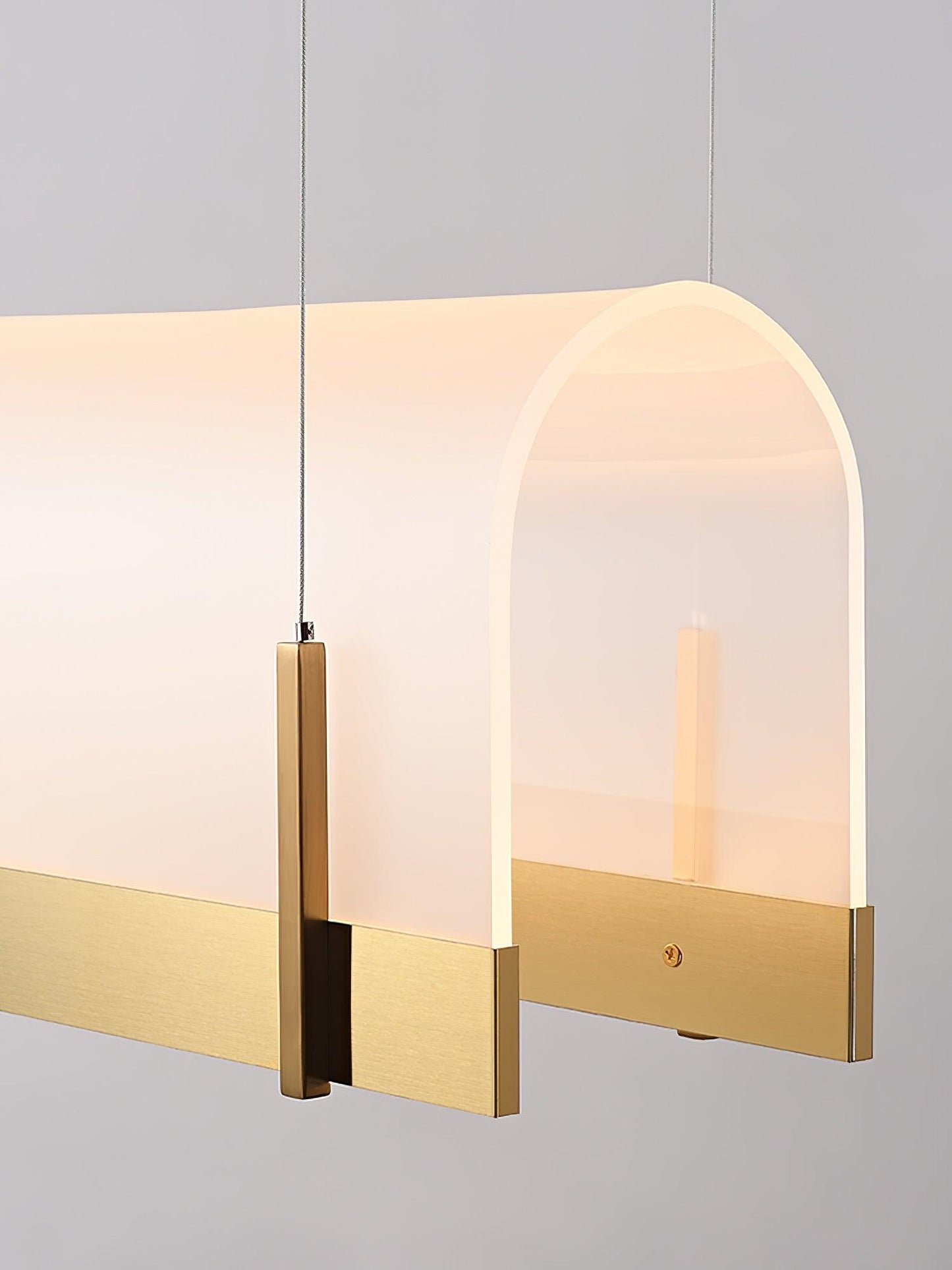 Elegant Round Arched Chandelier with Adjustable Brightness & Metal Fra