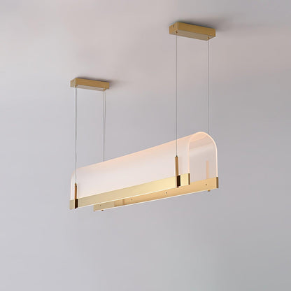 Elegant Round Arched Chandelier with Adjustable Brightness & Metal Fra