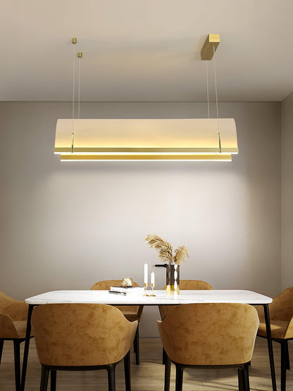 Elegant Round Arched Chandelier with Adjustable Brightness & Metal Fra