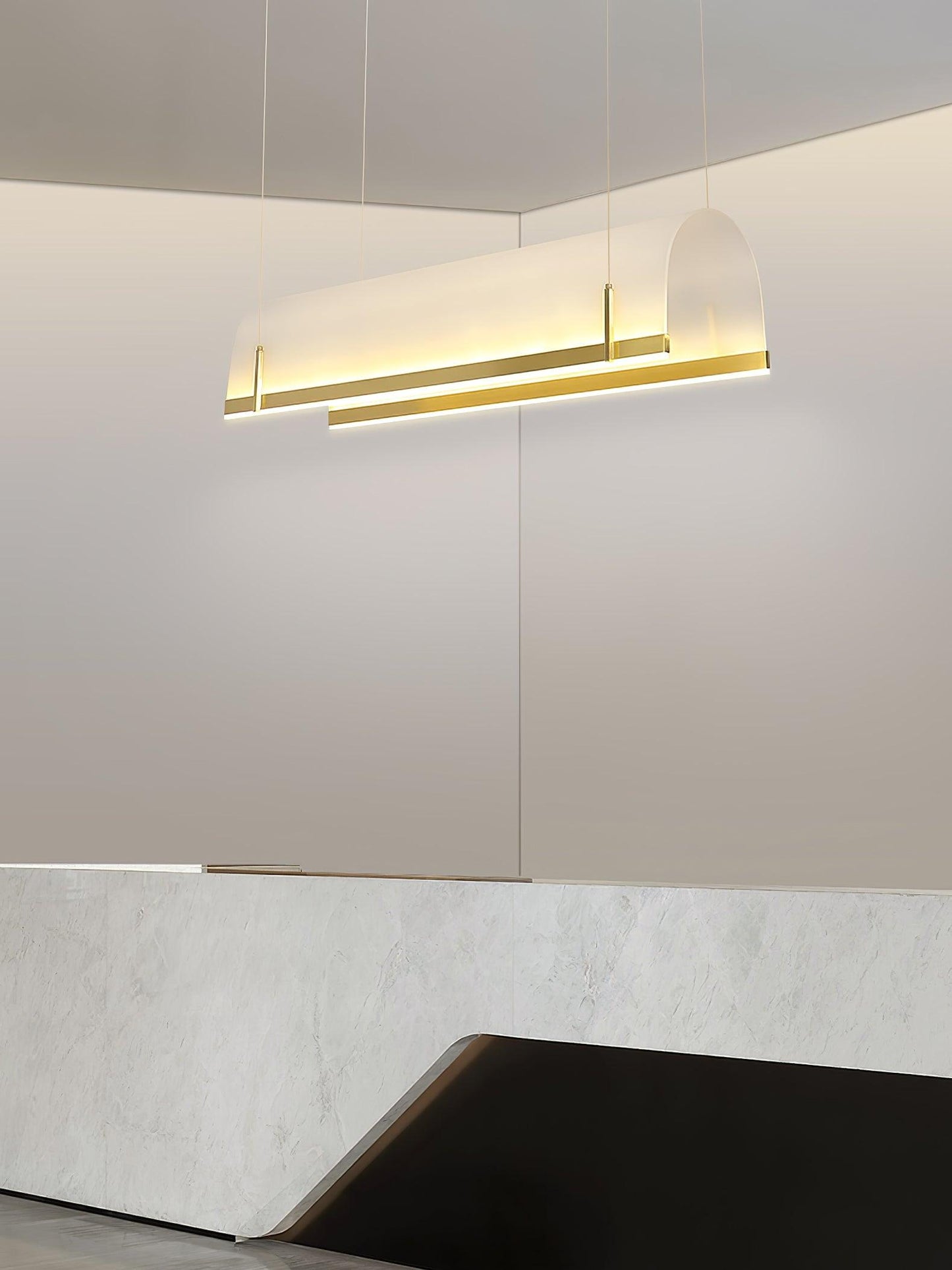 Elegant Round Arched Chandelier with Adjustable Brightness & Metal Fra