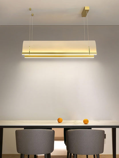 Elegant Round Arched Chandelier with Adjustable Brightness & Metal Fra