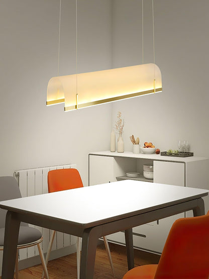 Elegant Round Arched Chandelier with Adjustable Brightness & Metal Fra