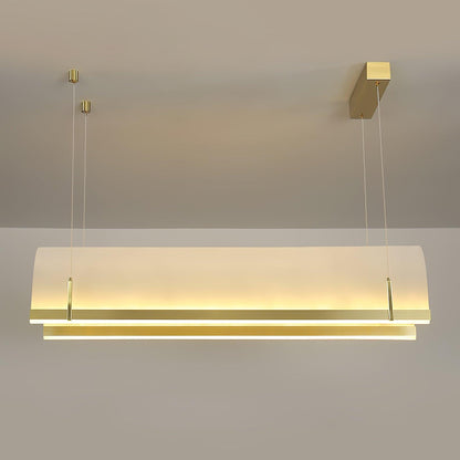 Elegant Round Arched Chandelier with Adjustable Brightness & Metal Fra