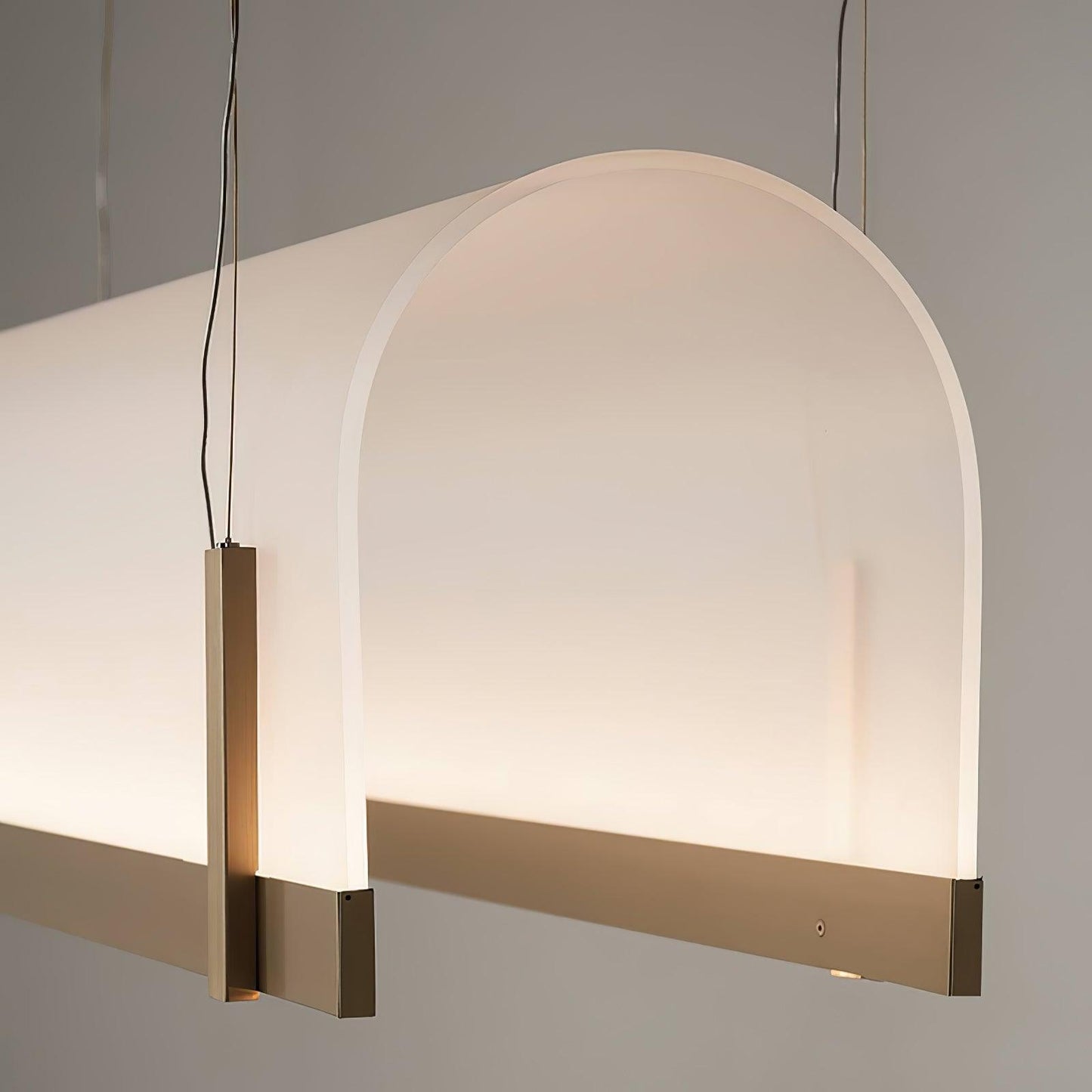 Elegant Round Arched Chandelier with Adjustable Brightness & Metal Fra