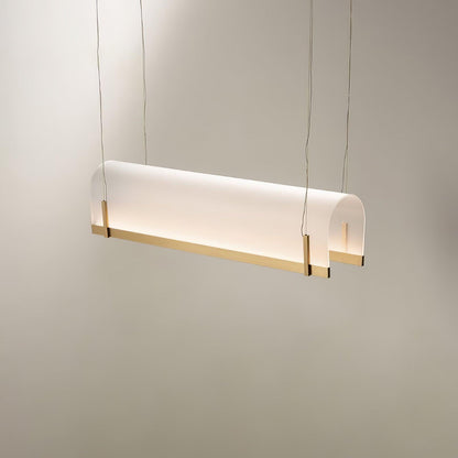 Elegant Round Arched Chandelier with Adjustable Brightness & Metal Fra