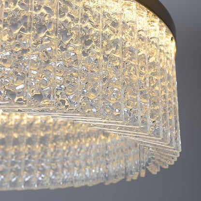 Elegant Round Halo Crystal Chandelier with Dimmable LED Lights