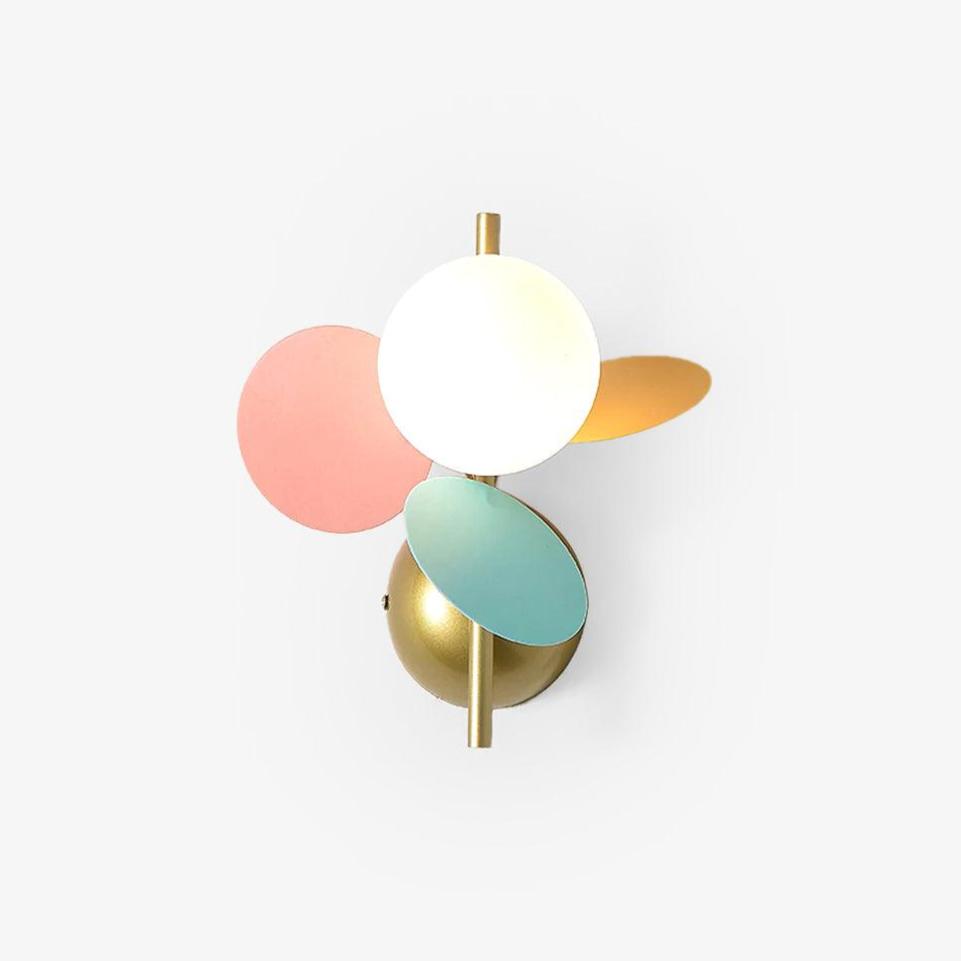 Round Macaron Wall Lamp - Adjustable Brightness & Soft Ambient Light