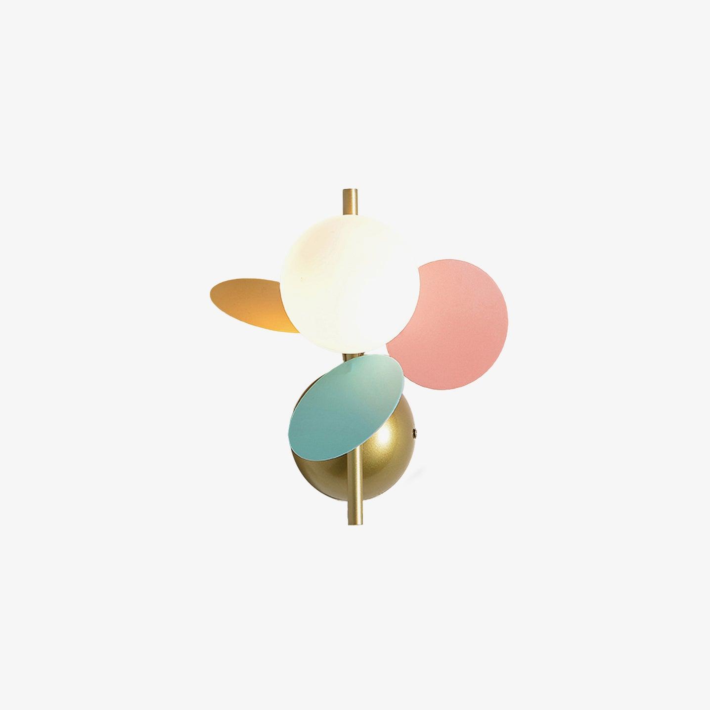 Round Macaron Wall Lamp - Adjustable Brightness & Soft Ambient Light