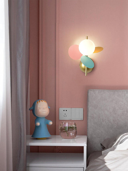Round Macaron Wall Lamp - Adjustable Brightness & Soft Ambient Light