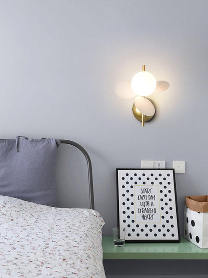 Round Macaron Wall Lamp - Adjustable Brightness & Soft Ambient Light