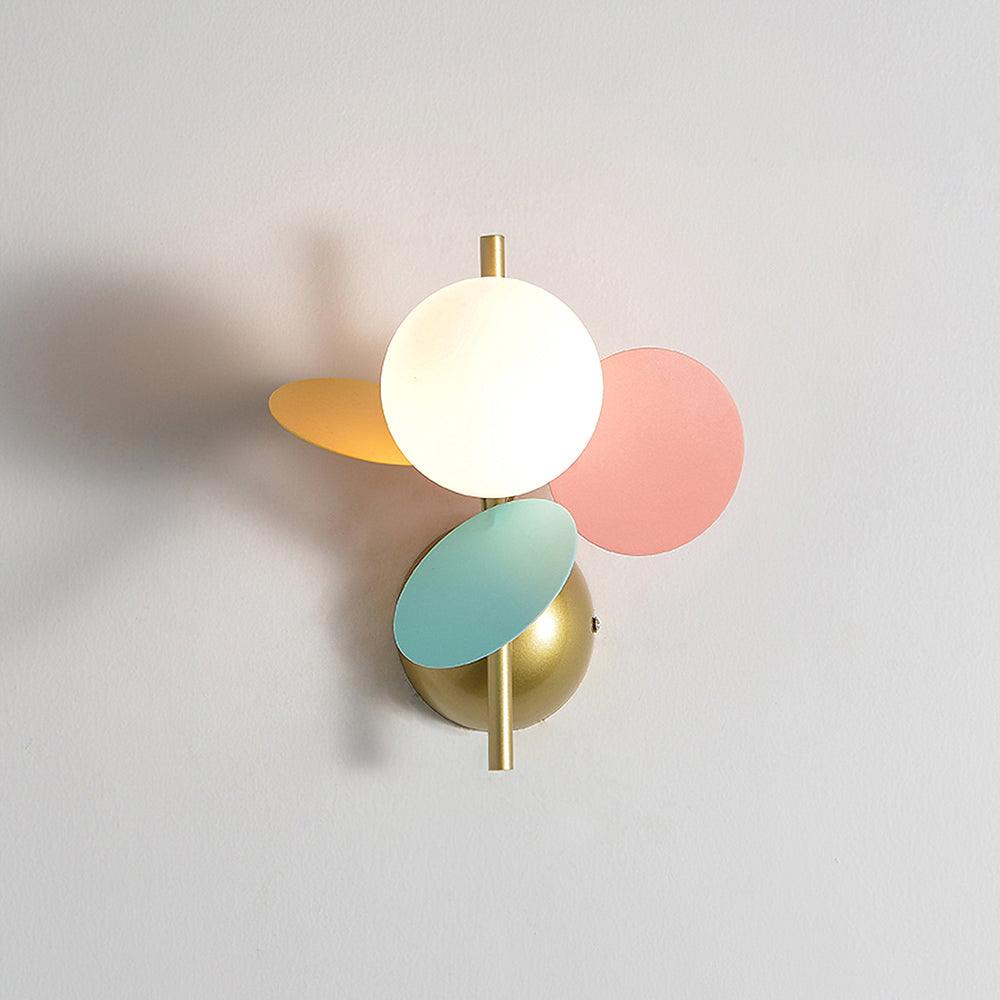 Round Macaron Wall Lamp - Adjustable Brightness & Soft Ambient Light