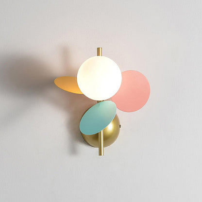 Round Macaron Wall Lamp - Adjustable Brightness & Soft Ambient Light