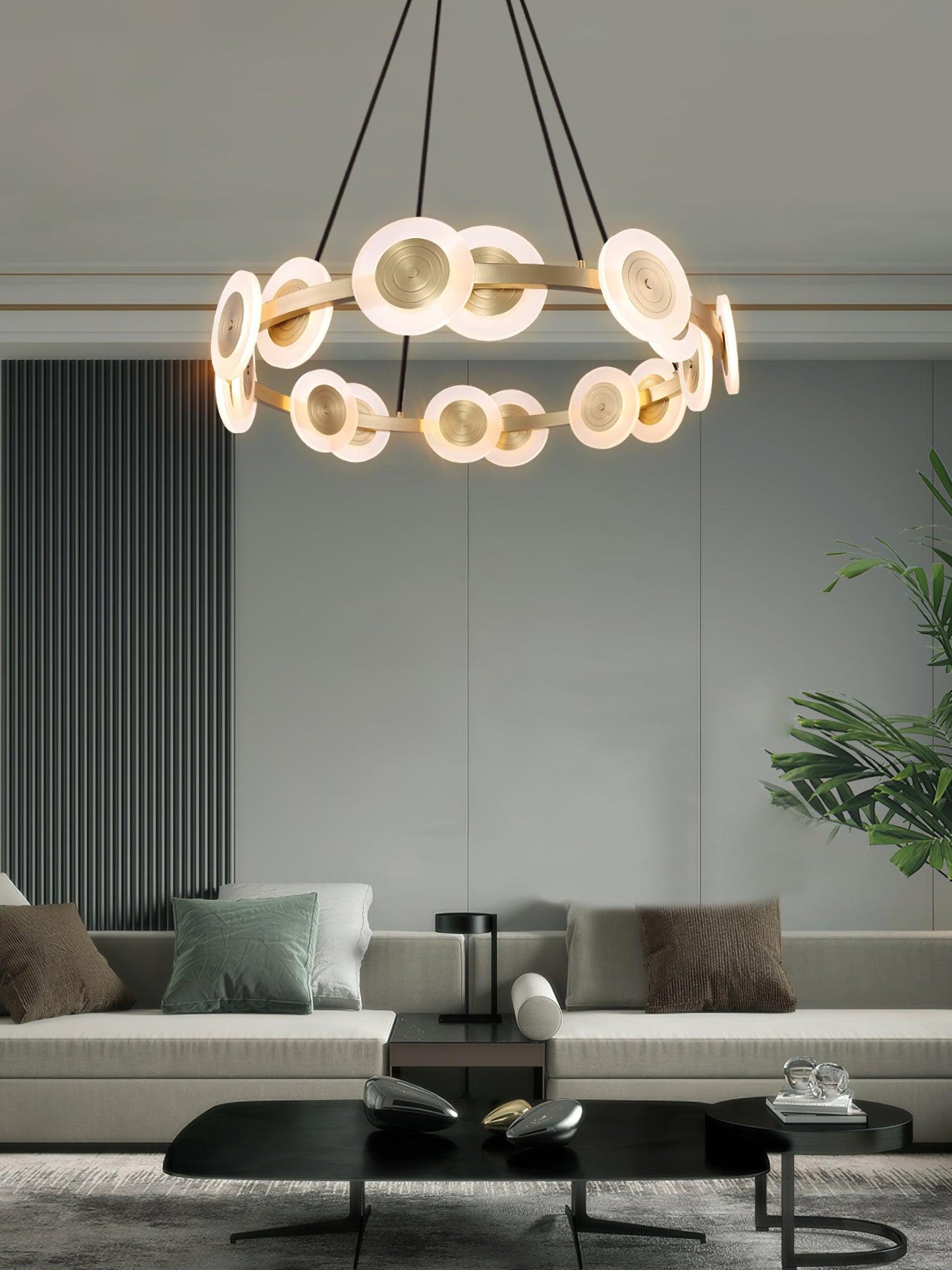 Samiya Nordic Chandelier - Adjustable Height, Elegant LED Lighting