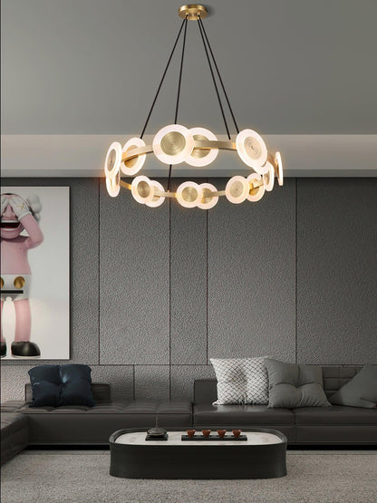 Samiya Nordic Chandelier - Adjustable Height, Elegant LED Lighting