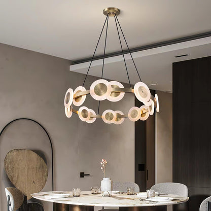 Samiya Nordic Chandelier - Adjustable Height, Elegant LED Lighting