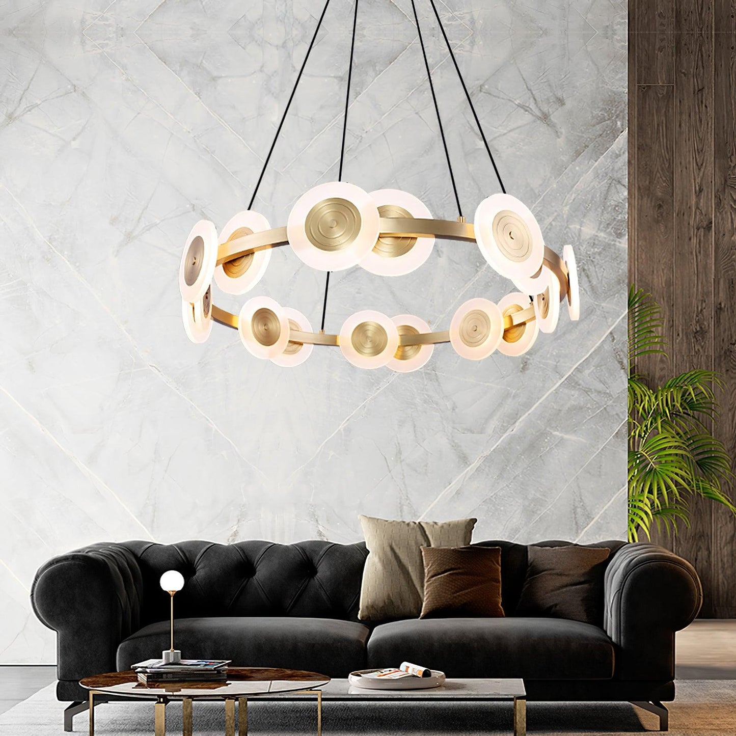 Samiya Nordic Chandelier - Adjustable Height, Elegant LED Lighting